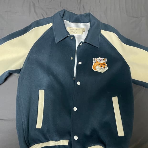 [L] 메종키츠네 15fw 국뽕 테디 바시티자켓