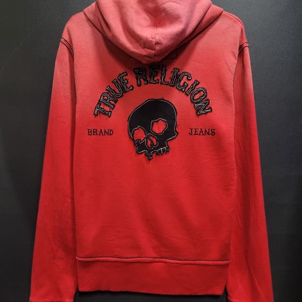 TRUE RELIGION 트루릴리젼 빈티지 페이디드 후드집업 