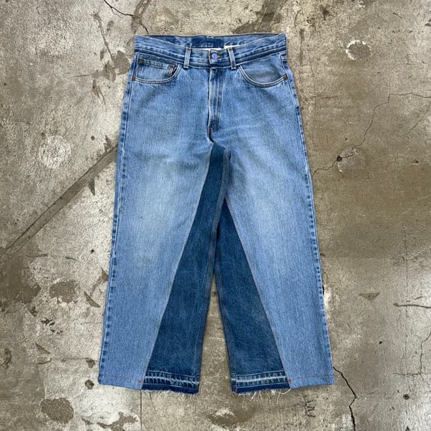 UTA DOUBLE WIDE DENIM PANTS