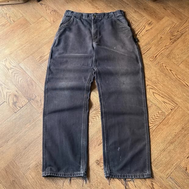 [34]칼하트 USA 빈티지 페이딩 미드나잇 네이비 싱글니 워크 팬츠