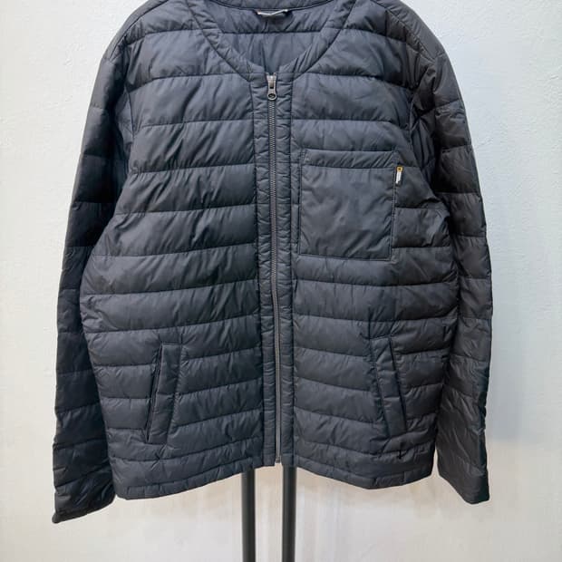 정품) 내셔널지오그래픽 남성 블랙 경량 패딩 100