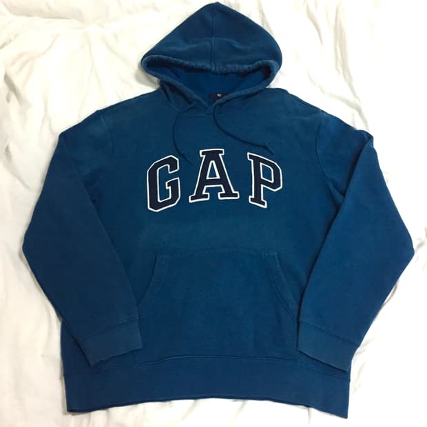 GAP 갭 청록색 오버핏 기모 후드티