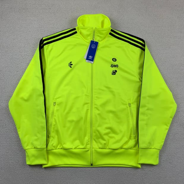 아디다스 x 보어드 에이프 요트 클럽(BAYC) 트랙탑 져지 네온