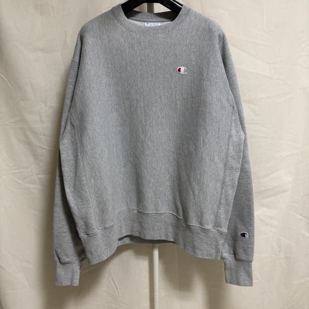 챔피온 리버스위브 맨투맨 스웻셔츠 / 그레이, L