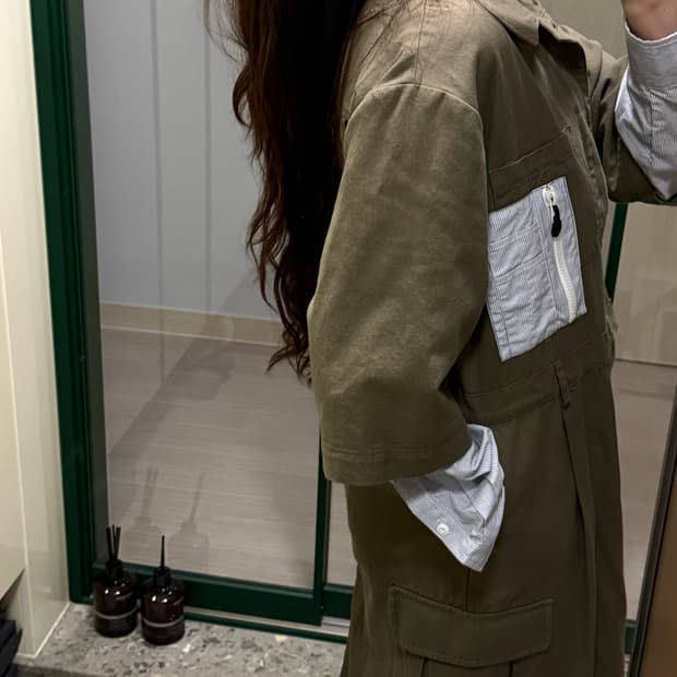 더일마 점프수트 카키 