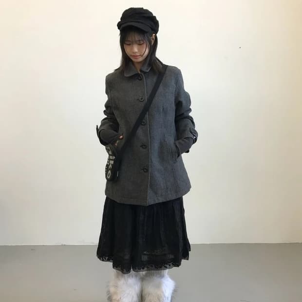 EASTBOY Gray Short Coat