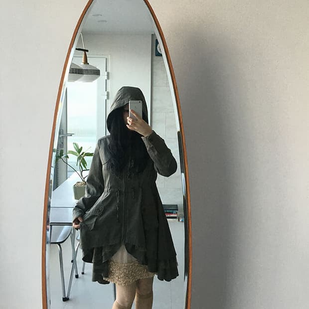 axes femme) ruffle lace military jacket