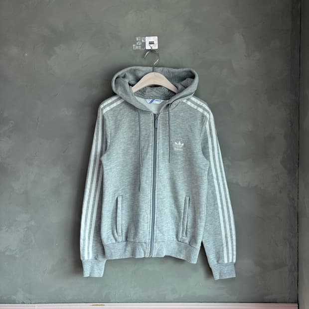 아디다스 파이어버드 후드집업 그레이