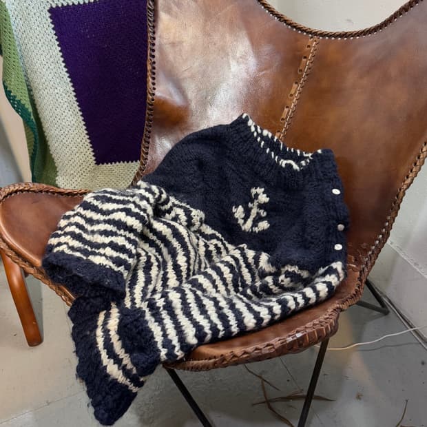 Handmade anchor 헤비 울 니트