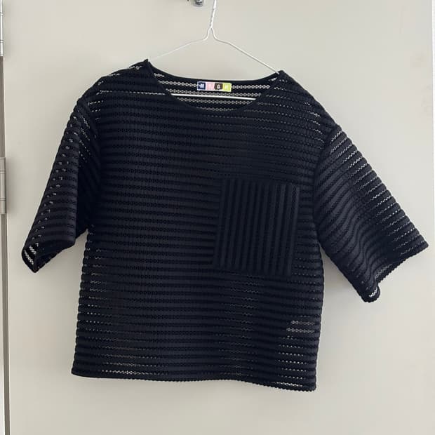 MSGM 시어 메쉬 오버사이즈 티셔츠