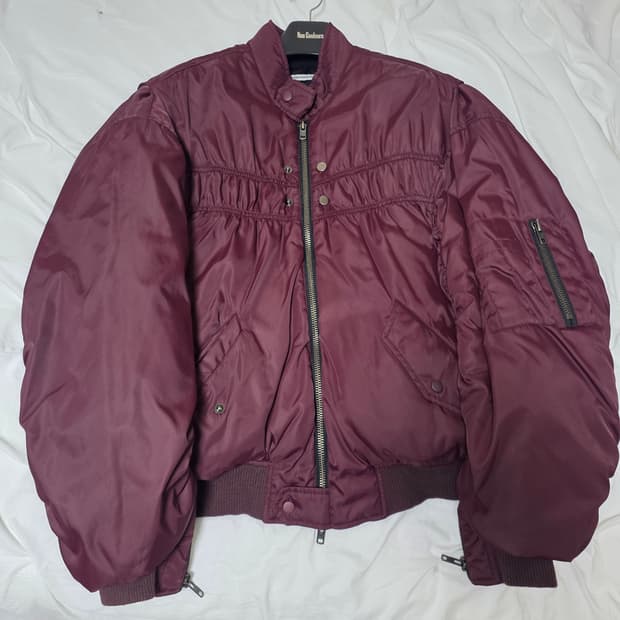 (1)노쿨러스 바이커봄버자켓 버건디