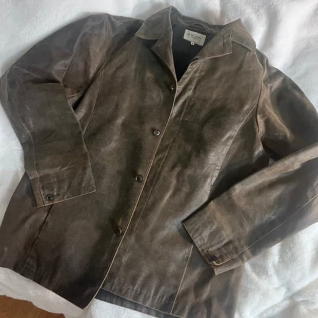 유나이티드애로우즈 블루라벨 브라운 레더 자켓