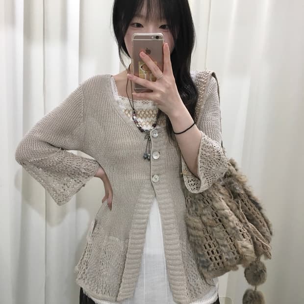 daily mori crochet cardigan