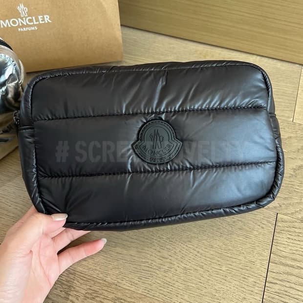 몽클레어뷰티 패딩파우치 골프파우치 퀄팅파우치 블랙