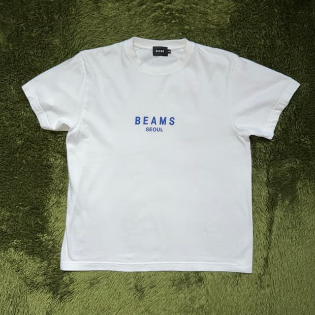 [M] BEAMS 빔즈 서울 익스클루시브 티셔츠 화이트