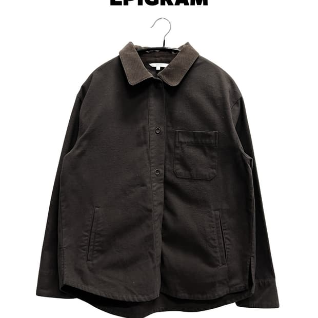 에피그램 코듀로이 카라 스웨이드 셔츠 다크 브라운