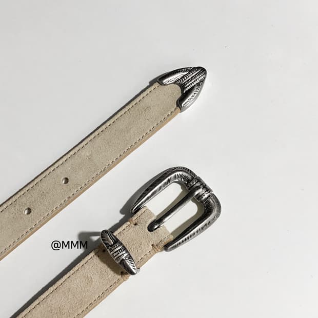 [Unisex] Western suede leather belt