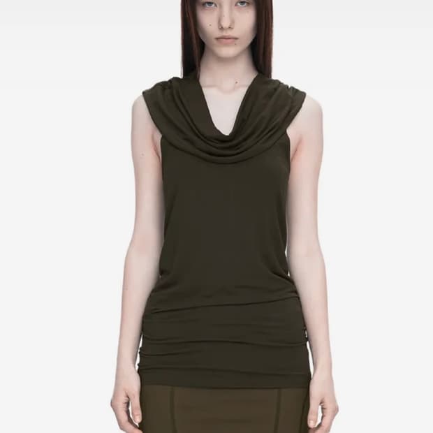 Nache sleeveless khaki