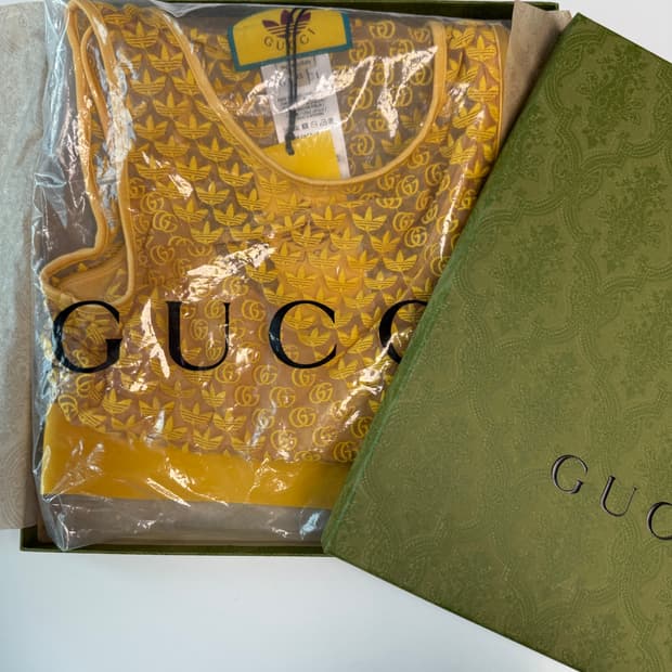 정품 구찌 x 아디다스 GG 튤 탑 옐로우 (44)