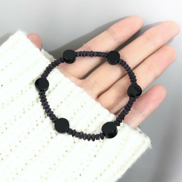 [휘마쿠마] 클래식 오닉스 팔찌