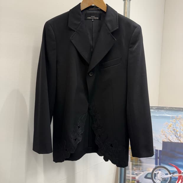 꼼데가르송 트리콧 디테일 자켓