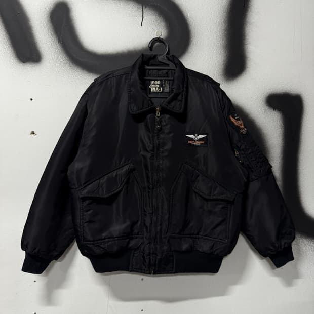 VTG 빈티지 Air Force 패치 디테일 Cwu-45p 플라이트 자켓