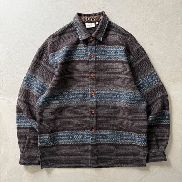 Sisley Ethnic Pattern Shirt