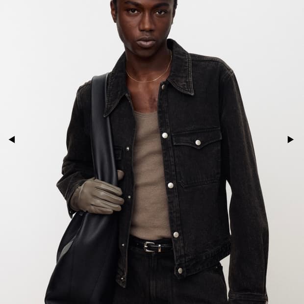 (L) 토니웩 더블 포켓 번트 데님 블루종 크롭 자켓 판매