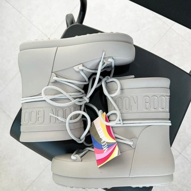 문부츠 로고 아이콘 레이스업 부츠