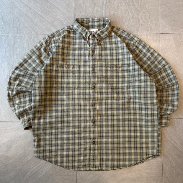 칼하트 오리지널 해비 코튼 체크 긴팔 셔츠