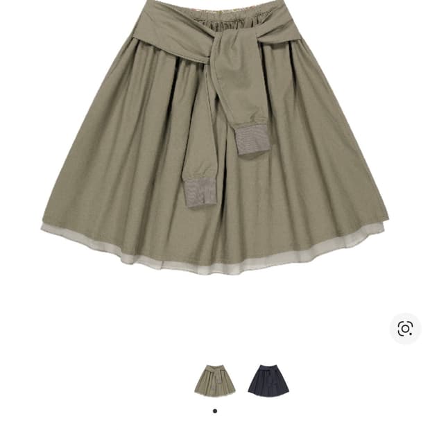 코이세이오 스트랩 셔링 스커트 애쉬 브라운