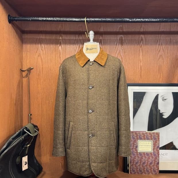 에디모네띠 헤링본 코트