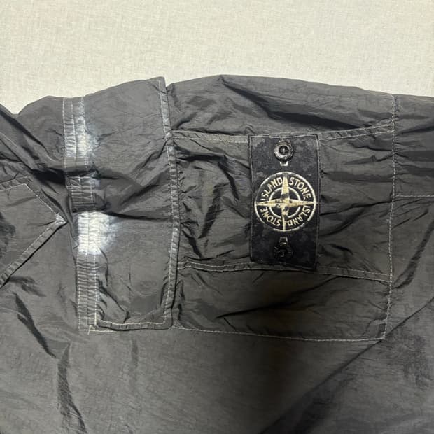 [S]슈프림 스톤아일랜드 페인티드 카모 나일론 카고팬츠 블랙