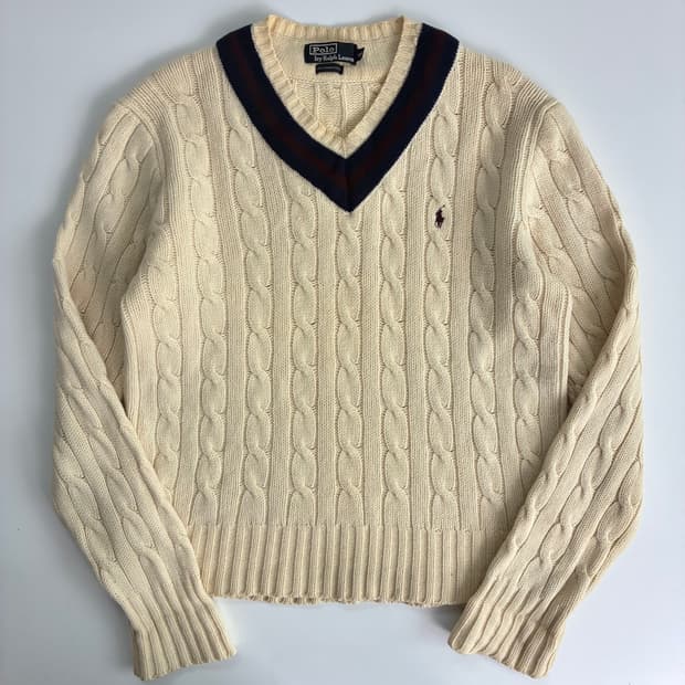 Polo 폴로 랄프로렌 90‘s 아이보리 셰커울 크리넷 니트