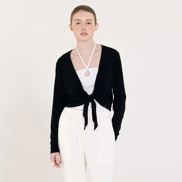 인지액티브 summer wrap cardigan 블랙
