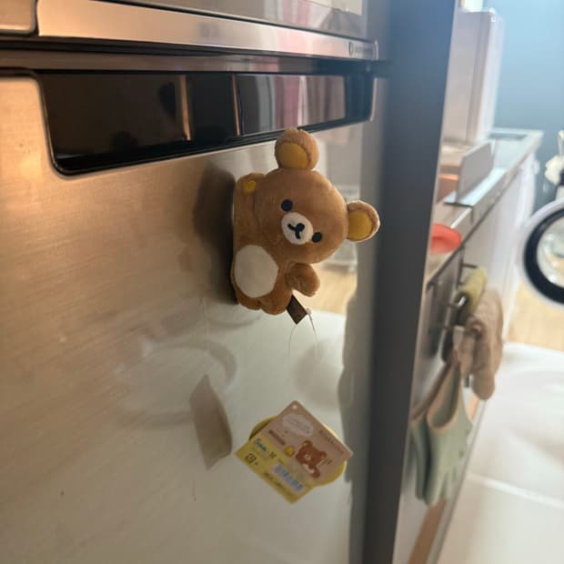 산엑스 정품 리락쿠마 자석 봉제인형