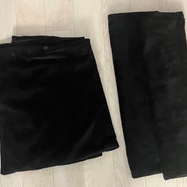 지초이 랩스커트 플리스