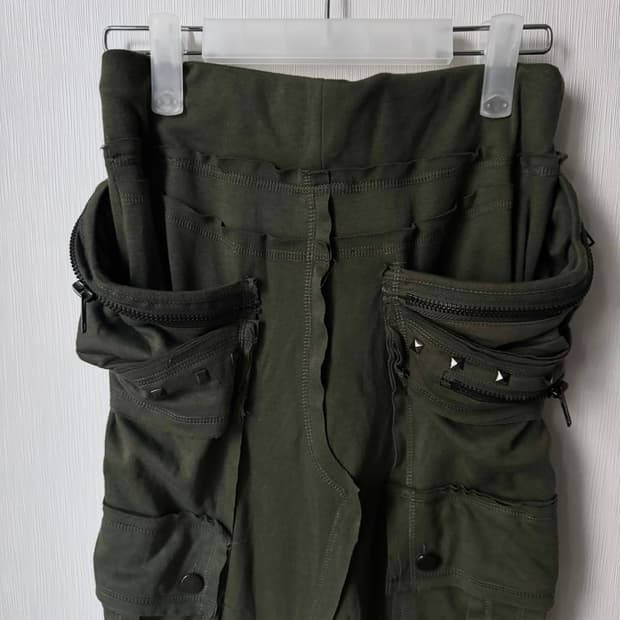 아카이브 벌룬포켓 스터드 카고 롱스커트 치마 펑크 y2k 락시크