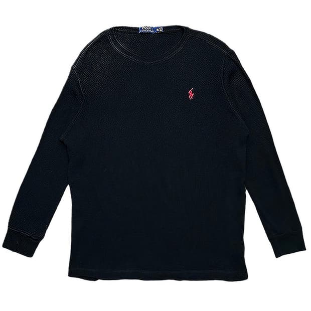 폴로랄프로렌 블랙 와플 니트 롱슬리브 XXL