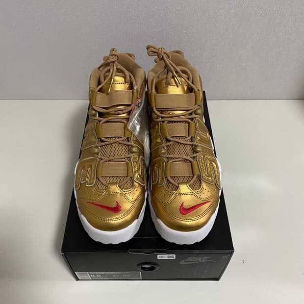 [265] 17SS 슈프림 Supreme 나이키 에어 모어 업템포 골드