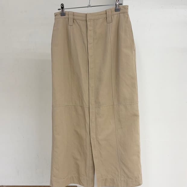 오라리 베이지 롱 스커트