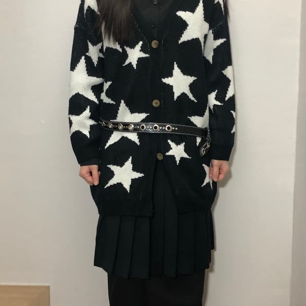 빈티지 펑크 블랙 가디건