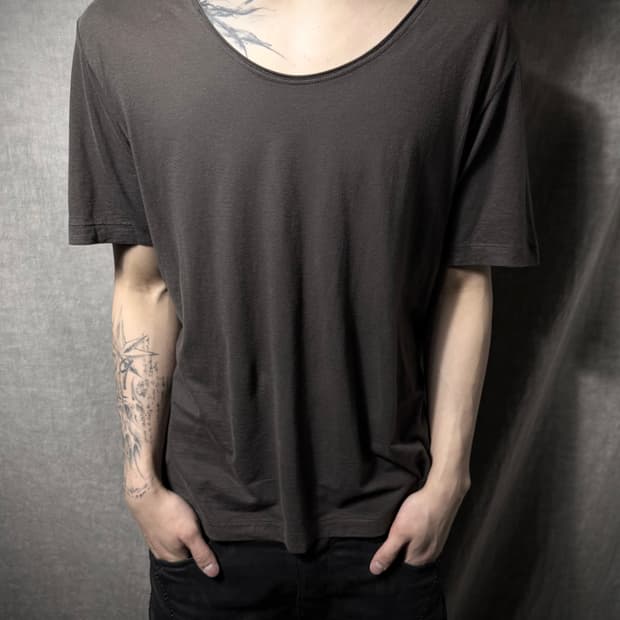 Issey Miyake U-neck T-shirt 