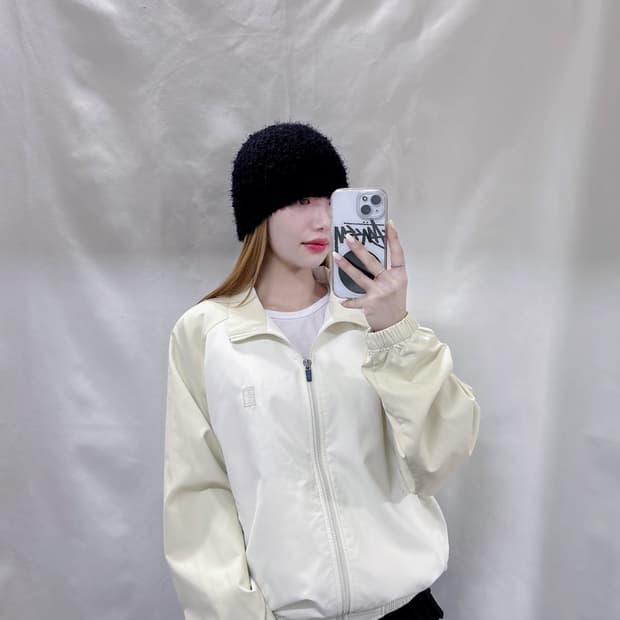 나이키 00‘s 화이트•베이지 테니스로고 바람막이 