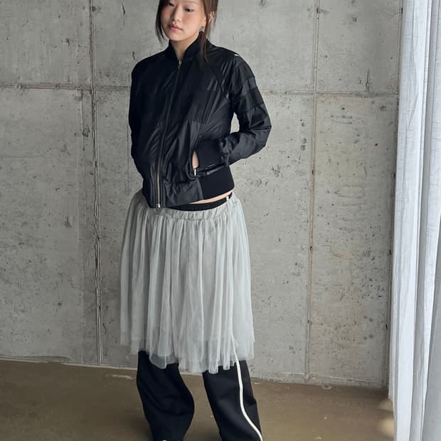 00s Puma 퓨마 로고 트랙 자켓 블랙