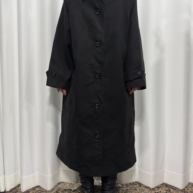 nuelu button maxi coat