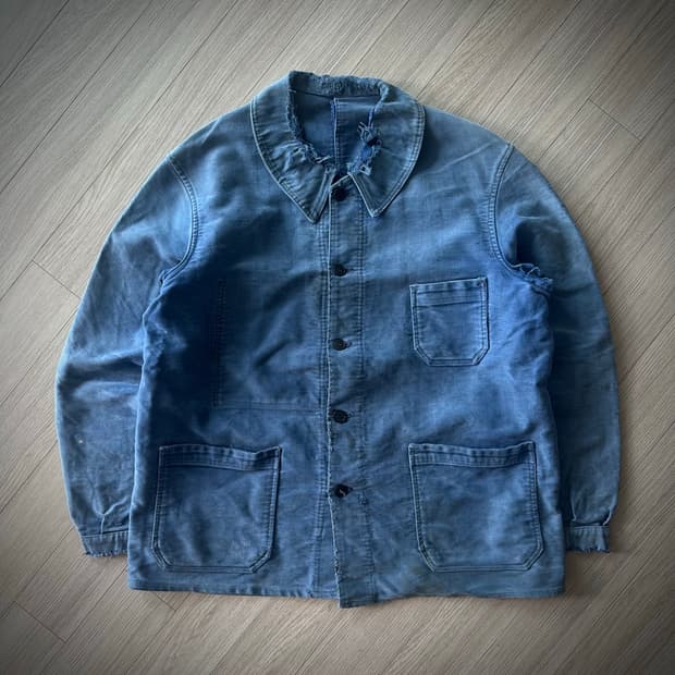 40s French Vintage Moleskin Work jacket