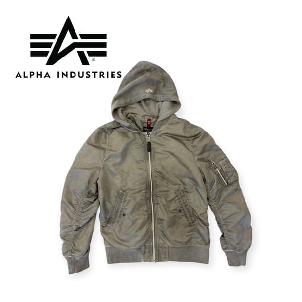 알파인더스트리 ma-1 그레이 후디
