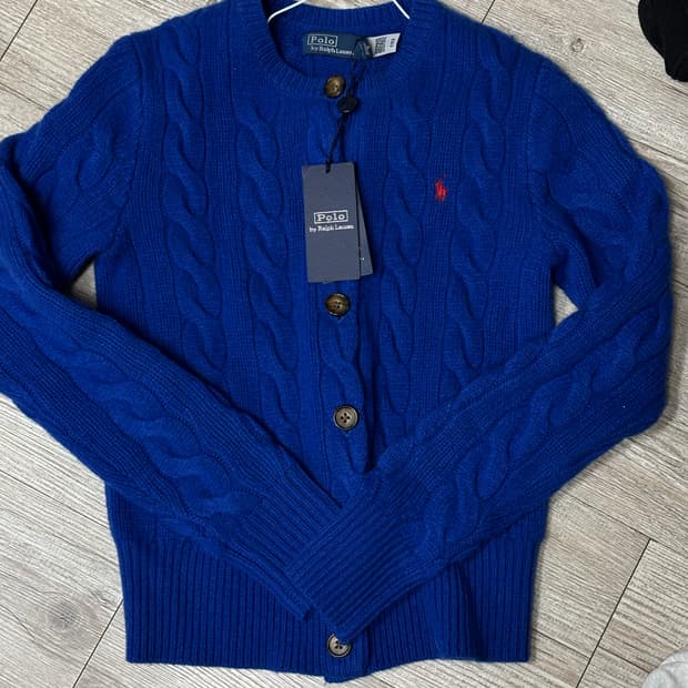 폴로 울 꽈배기 니트 xxs