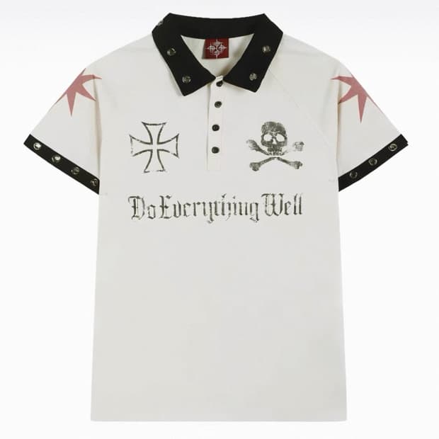 DETW Gothic Skull Polo Shirt